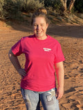 Sitting Bull Unisex Bull Tee Hot Pink w White