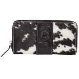 The Design Edge Salta Tooled Leather Cowhide Zipper Wallet
