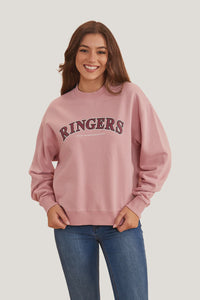 Ringers Western Varsity Wmns Crew Rosey Pink