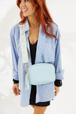 Nakoa Vegan PU Leather Miami Crossbody Bag Light Blue