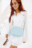 Nakoa Vegan PU Leather Miami Crossbody Bag Light Blue