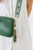Nakoa Vegan PU Leather Miami Crossbody Bag Jungle Green