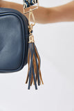 Nakoa Vegan PU Leather Miami Crossbody Bag Navy