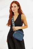 Nakoa Vegan PU Leather California Crossbody Bag Navy