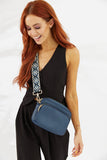 Nakoa Vegan PU Leather California Crossbody Bag Navy