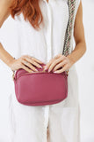 Nakoa Vegan PU Leather California Crossbody Bag Berry