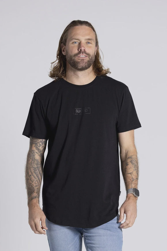 BLKWD Wallace Short Sleeve Longline Tee Black
