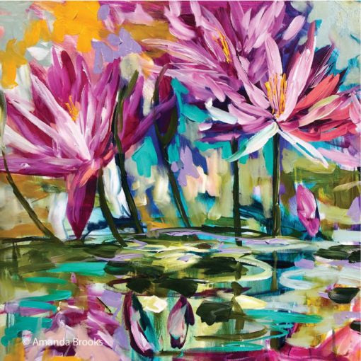 Water Lily Sunset HB Coaster Set