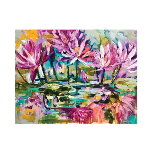 Water Lily Sunset HB Placemat Set