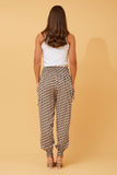 CKM Abstract Print Boho Harem Pants Beige & White