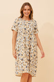 Mystic Monsoon Floral Shift Dress Multi Cream