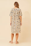Mystic Monsoon Floral Shift Dress Multi Cream