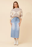 CKM Argyle Wool Blend Knit Jumper Clay