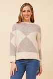 CKM Argyle Wool Blend Knit Jumper Clay
