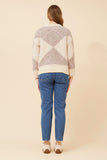 CKM Argyle Wool Blend Knit Jumper Clay