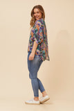 CKM Belina Tropical Print Shirt Multi Green