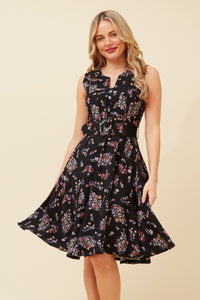 CKM City Chic Floral Dress Black