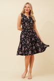 CKM City Chic Floral Dress Black