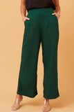 CKM Corbin Crop Wide Leg Wmns Pants Emerald