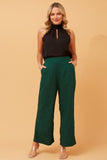 CKM Corbin Crop Wide Leg Wmns Pants Emerald