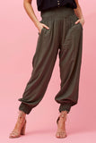 CKM Solid Harem Pants Khaki