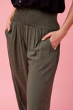 CKM Solid Harem Pants Khaki