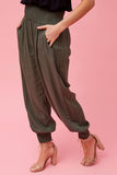 CKM Solid Harem Pants Khaki