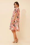 CKM Dree Floral Midi Dress Multi Red