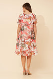 CKM Dree Floral Midi Dress Multi Red