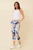 Bottega Moda Ginna Floral Jogger Pants Denim