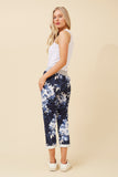 Bottega Moda Ginna Floral Jogger Pants Navy