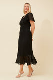 CKM Godiva Lace Midi Dress Black