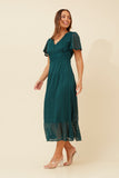 CKM Godiva Lace Midi Dress Emerald