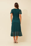 CKM Godiva Lace Midi Dress Emerald