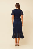 CKM Godiva Lace Midi Dress Navy