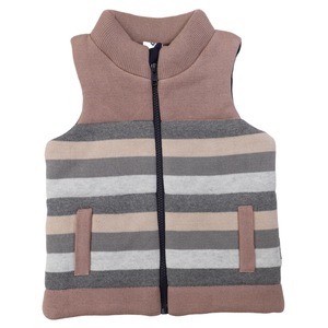 Korango Kids Padded Knit Vest Hazelnut Stripe