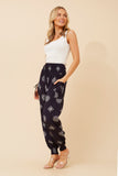 CKM Harem Abstract Print Pants Navy