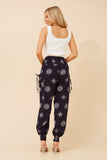 CKM Harem Abstract Print Pants Navy