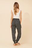 CKM Harem Abstract Print Pants Black