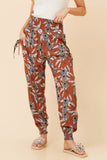 CKM Harem Floral Pants Rust