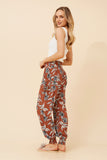 CKM Harem Floral Pants Rust