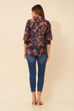 CKM Ishla Floral Shirt Navy