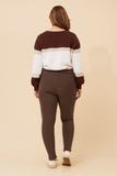 CKM Fleece Lined Leggings Chocolate
