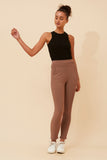 CKM Fleece Lined Leggings Taupe