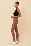 CKM Fleece Lined Leggings Taupe