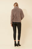 CKM Teddy Faux Fur Jacket Mocha