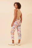 Bottega Moda Janja Floral Jogger Pants Multi White