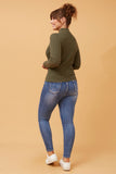 CKM June Solid Knit Jumper Army Green