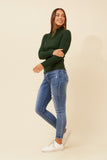 CKM June Solid Knit Jumper Jungle Green