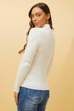 CKM June Solid Knit Jumper White